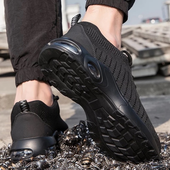 Men's work shoes with anti-slip steel toe cap - Picture 4 of 10